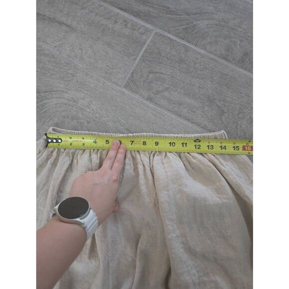 CP Shades Linen Skirt Khaki Tan Color Midi Maxi Size Large/XL/XXL - Picture 4 of 7